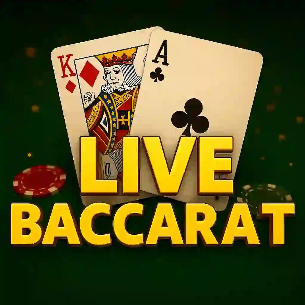 Live Baccarat slot logo by Evolution at Kyngs Casino